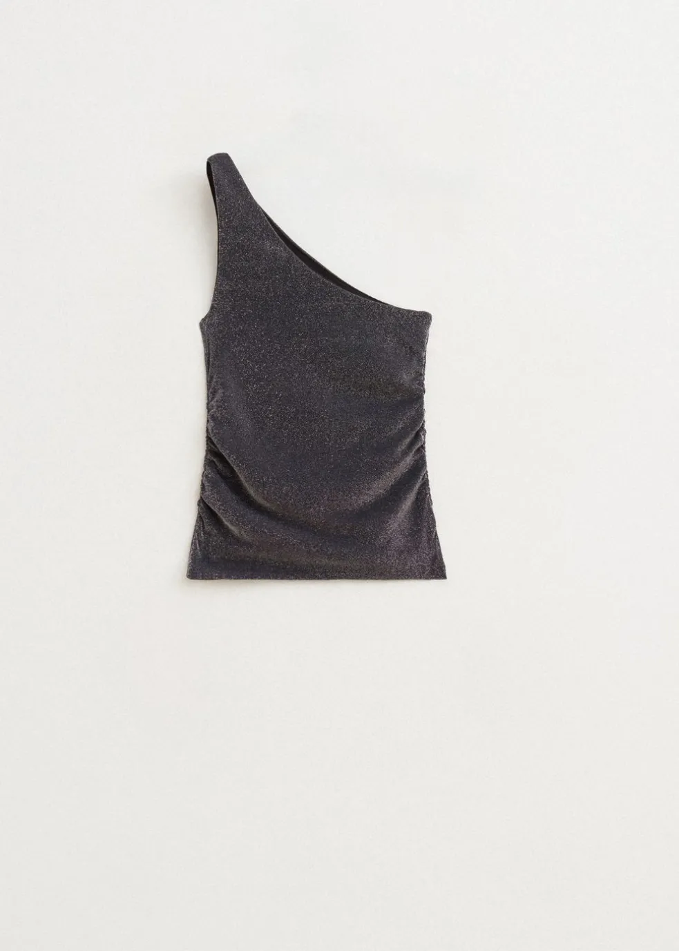 One shoulder glitter top