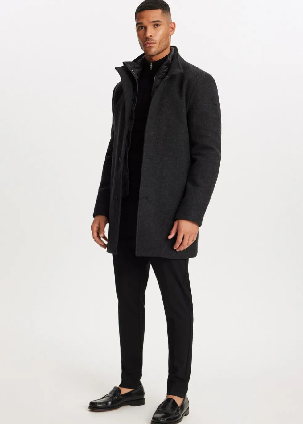 Overcoat met logo