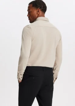 Overhemd piqué stretch
