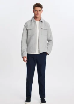 Overshirt met visgraatdetail