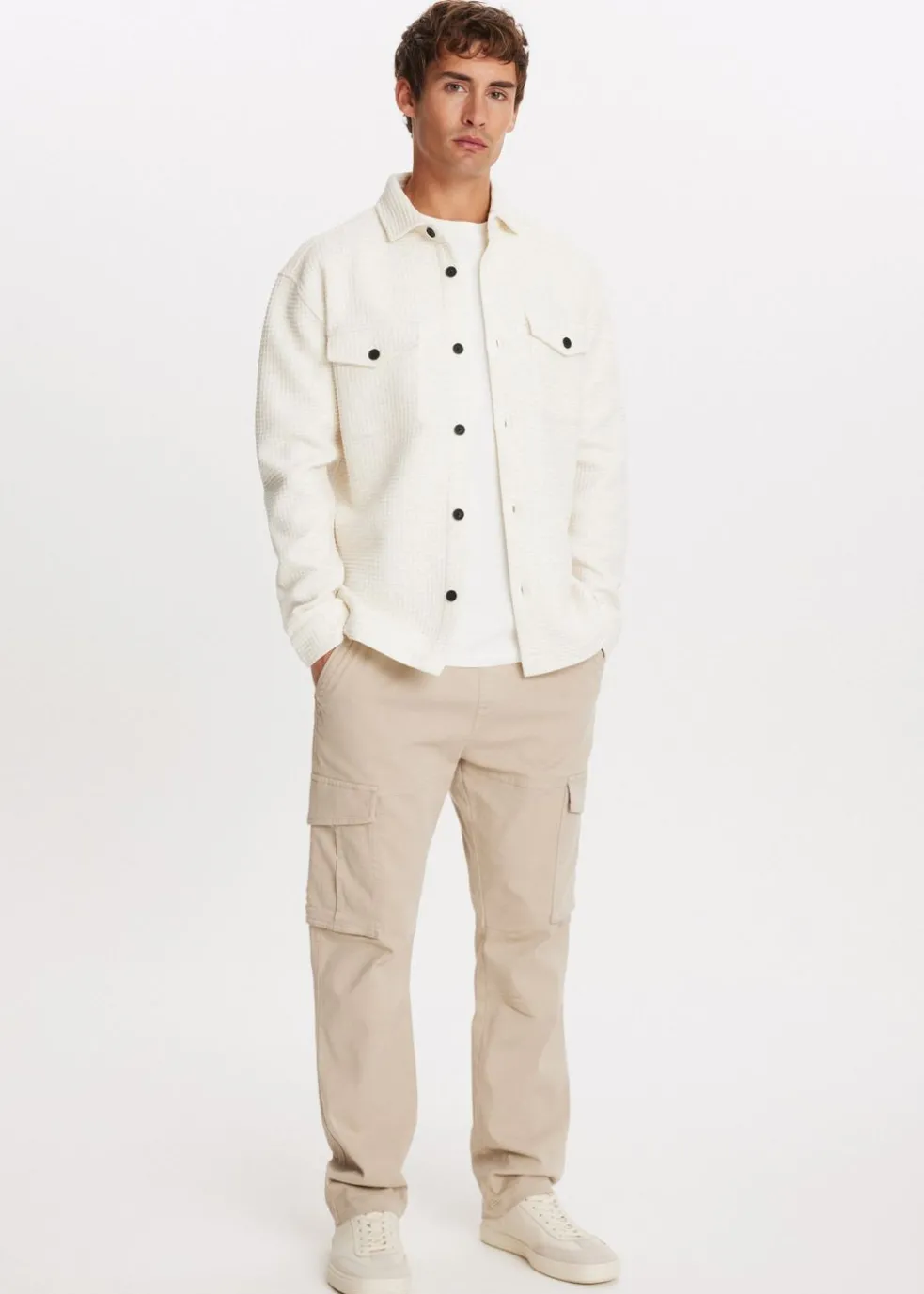 Overshirt met wafelstructuur