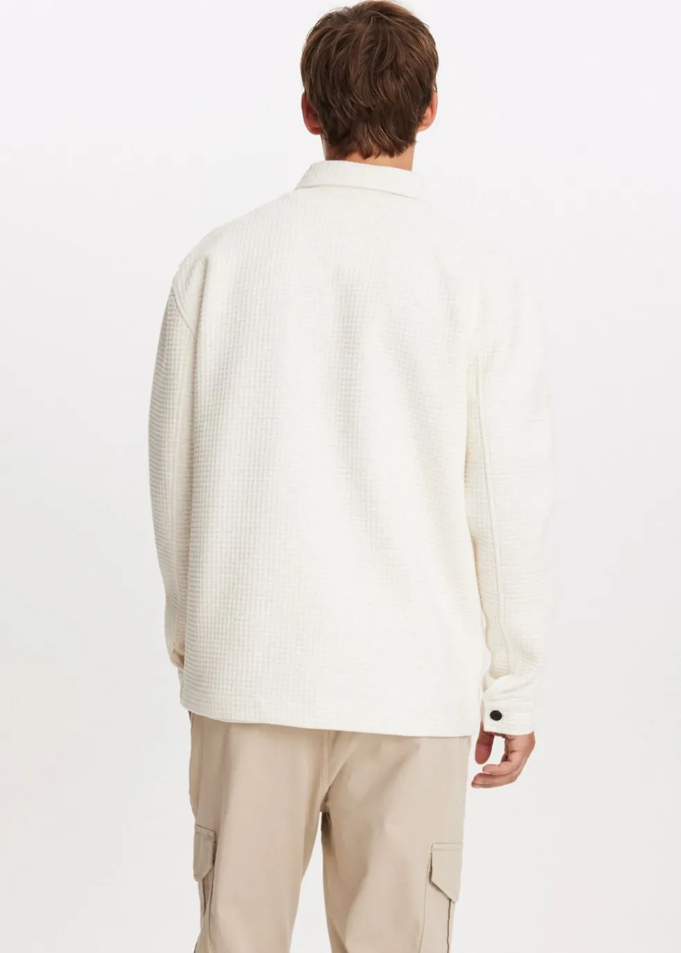 Overshirt met wafelstructuur