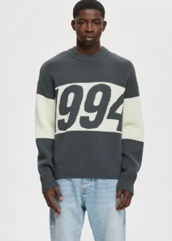 Oversized colorblok trui