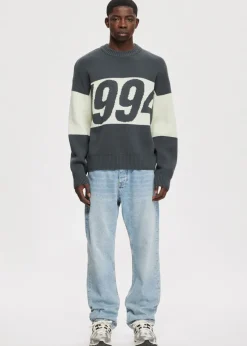Oversized colorblok trui
