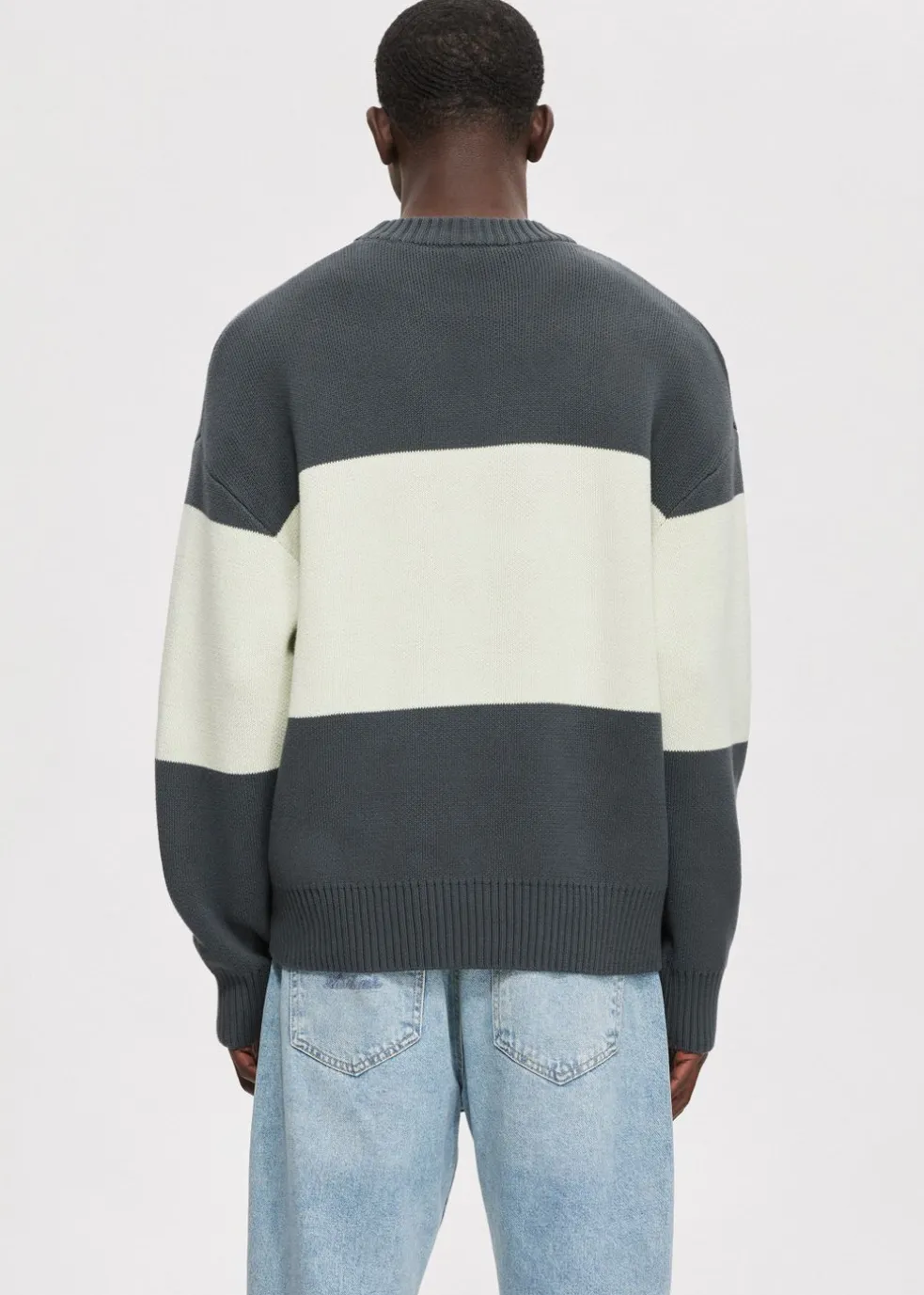 Oversized colorblok trui