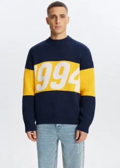 Oversized colorblok trui