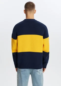Oversized colorblok trui