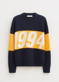 Oversized colorblok trui