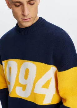 Oversized colorblok trui