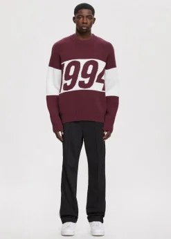 Oversized colorblok trui