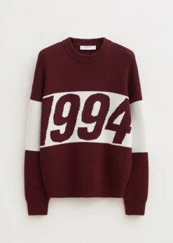 Oversized colorblok trui