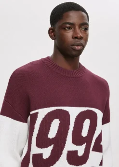 Oversized colorblok trui