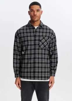 Oversized geruit overshirt