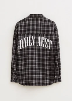 Oversized geruit overshirt