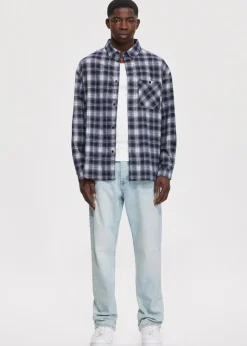 Oversized overshirt met merk