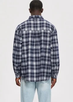 Oversized overshirt met merk