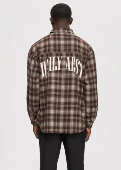 Oversized overshirt met merk