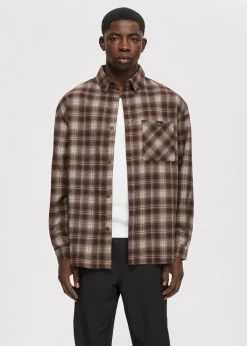 Oversized overshirt met merk