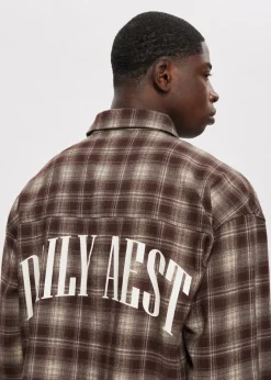 Oversized overshirt met merk