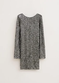Pailletten jurk met strik