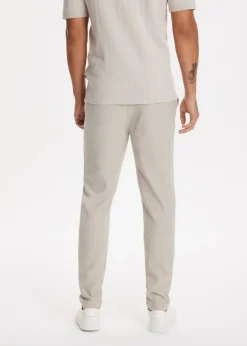 Pantalon met gemêleerde look