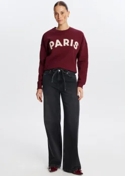 Paris geborduurde sweater
