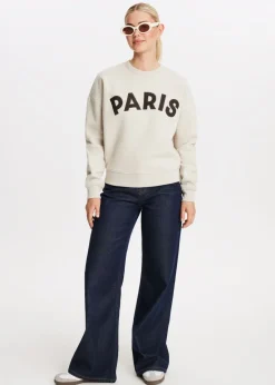 Paris geborduurde sweater