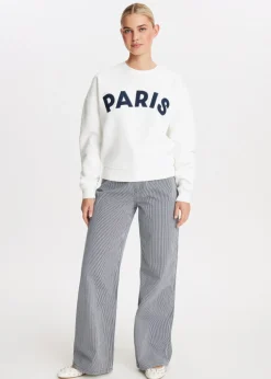 Paris geborduurde sweater