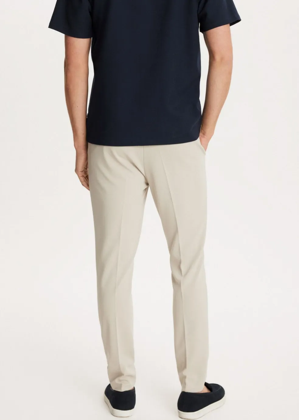 Piqué chino slim fit
