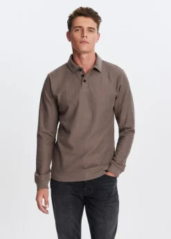 Polo met rib structuur