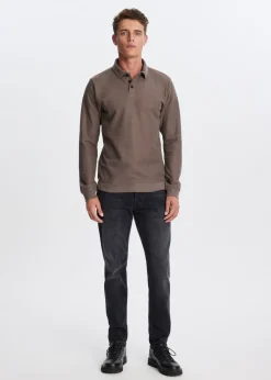 Polo met rib structuur
