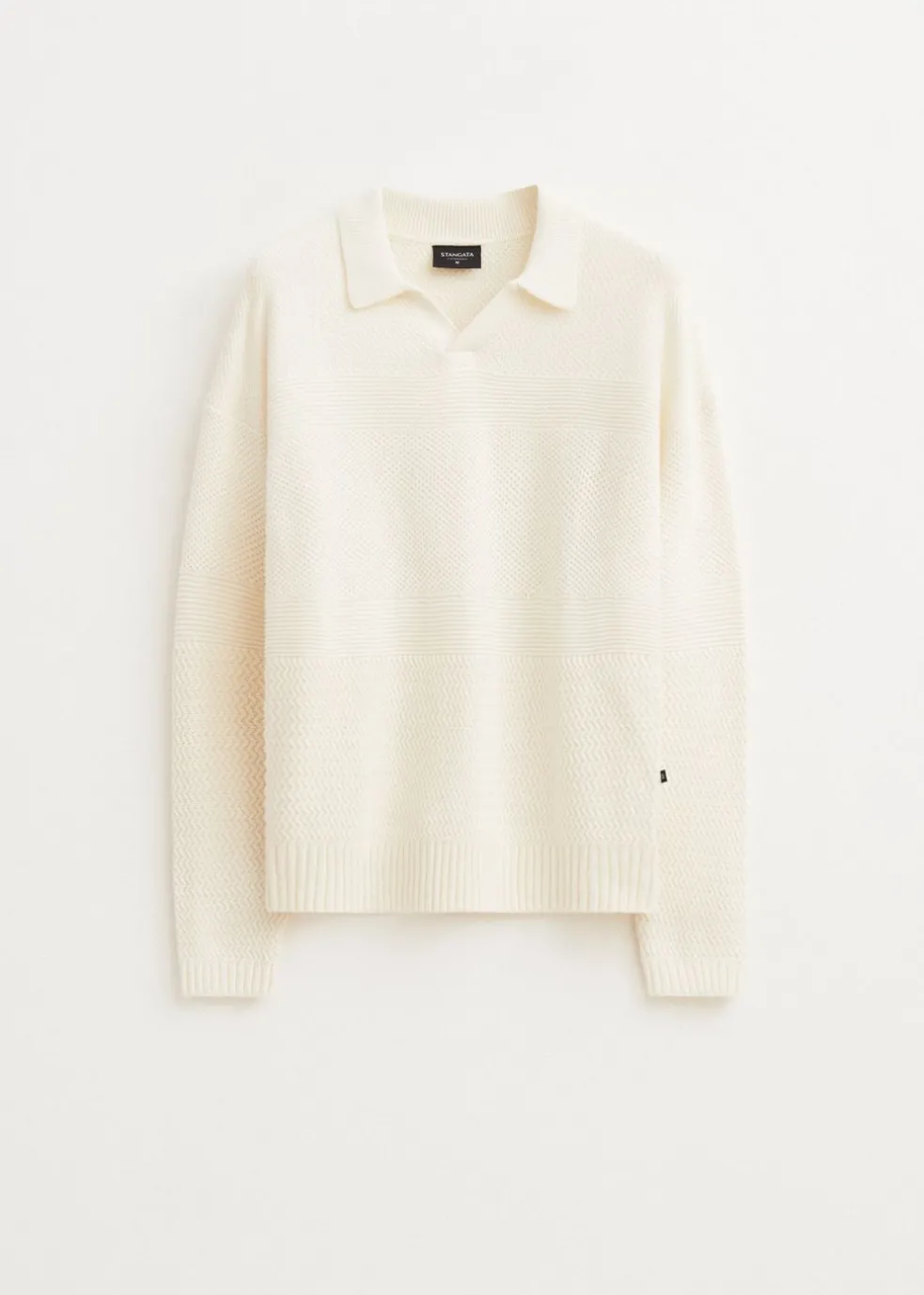 Polo met structuurdetails