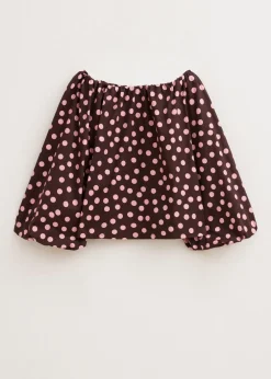Puff sleeve off-shoulder top
