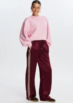 Satijnen broek met strepen