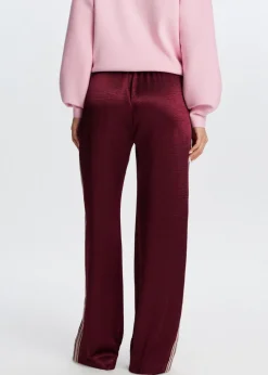 Satijnen broek met strepen