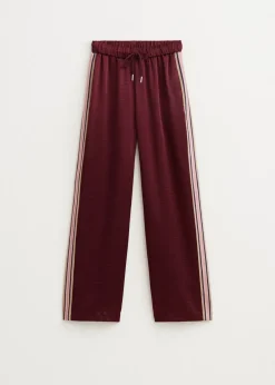 Satijnen broek met strepen