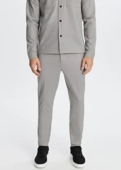 Slim fit piqué broek