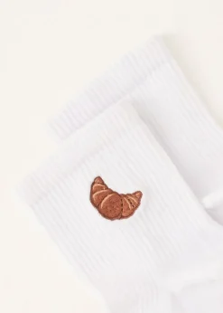 Sokken met geborduurd croissantje