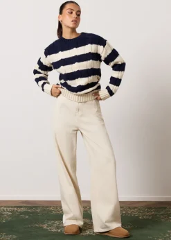 Straight leg jeans met baggy fit