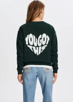 Sweater met backprint