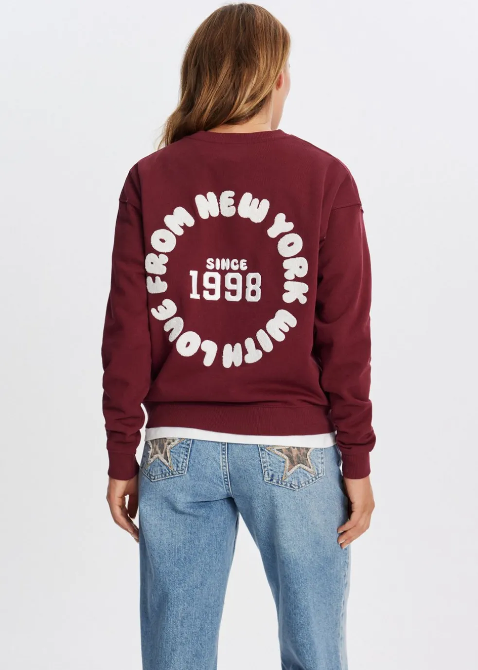 Sweater met backprint