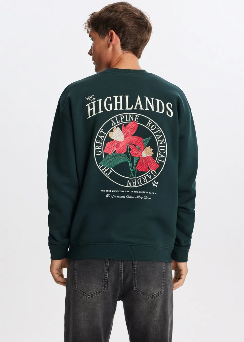 Sweater met geborduurde bloemen