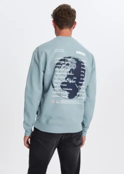 Sweater met print wereldbol