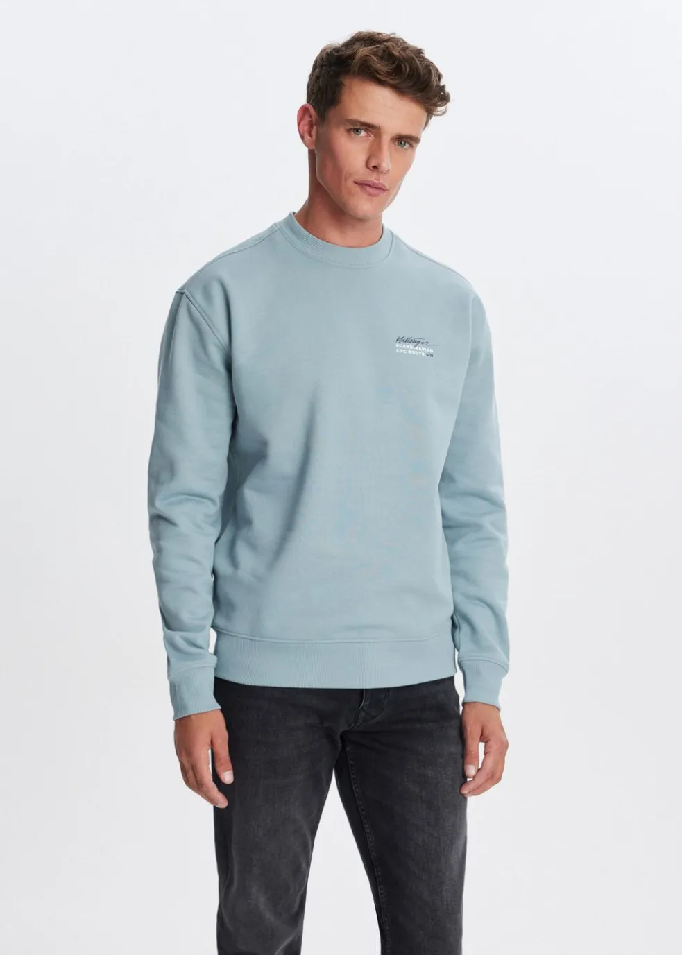 Sweater met print wereldbol