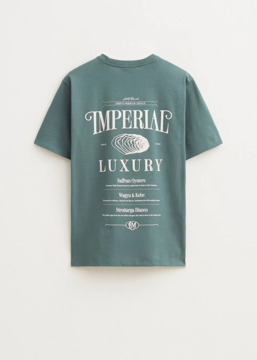 T-shirt met print oester