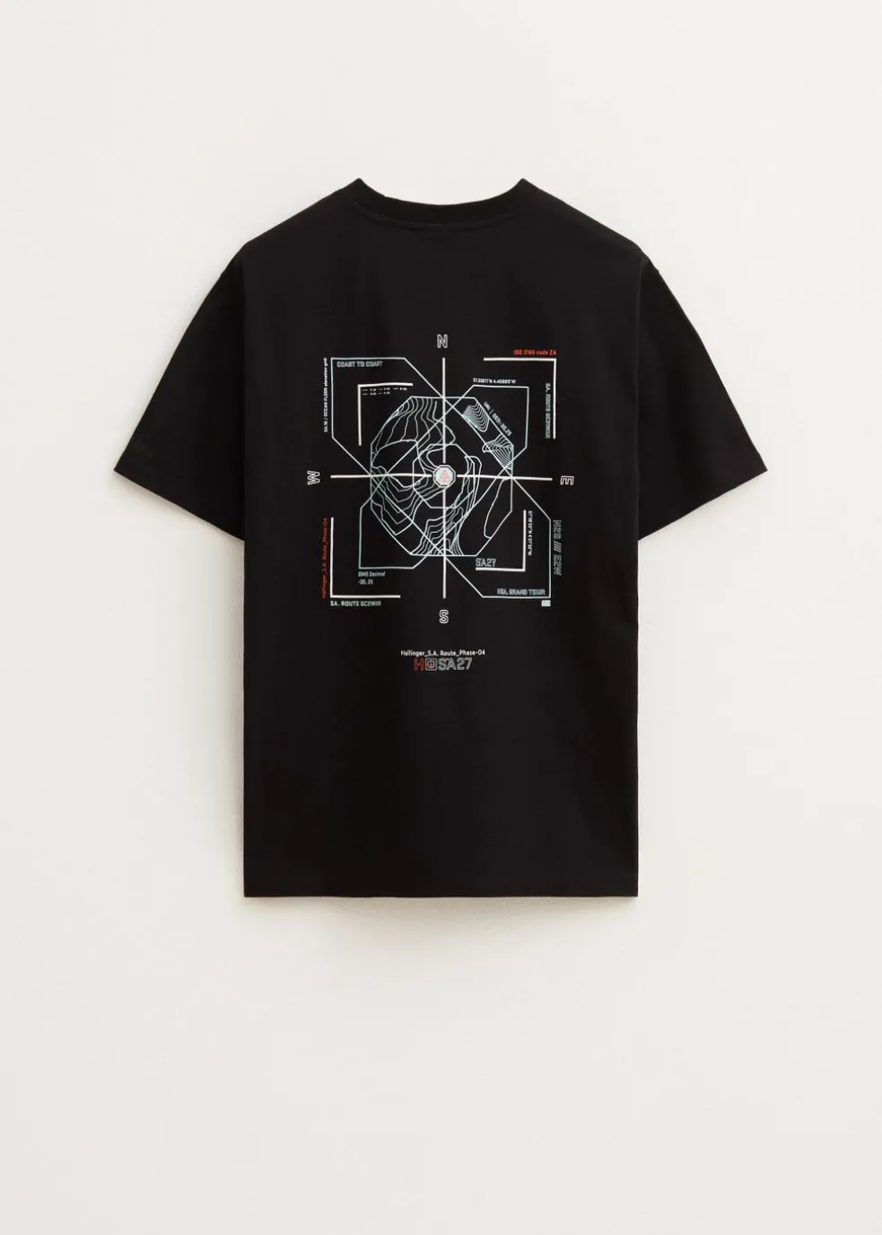 T-shirt met print route