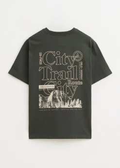 T-shirt met print trail