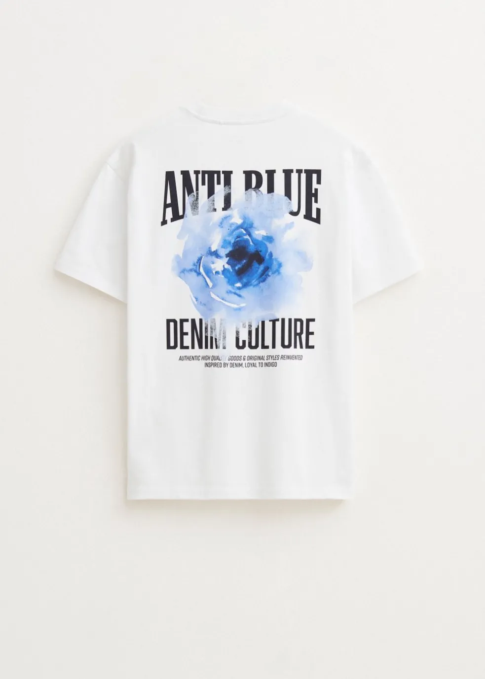 T-shirt met tekst en bloem