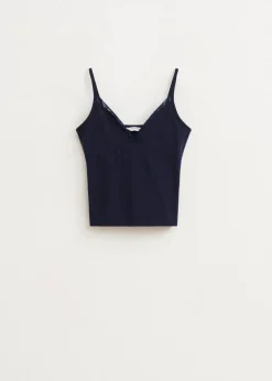 V-hals singlet met kant