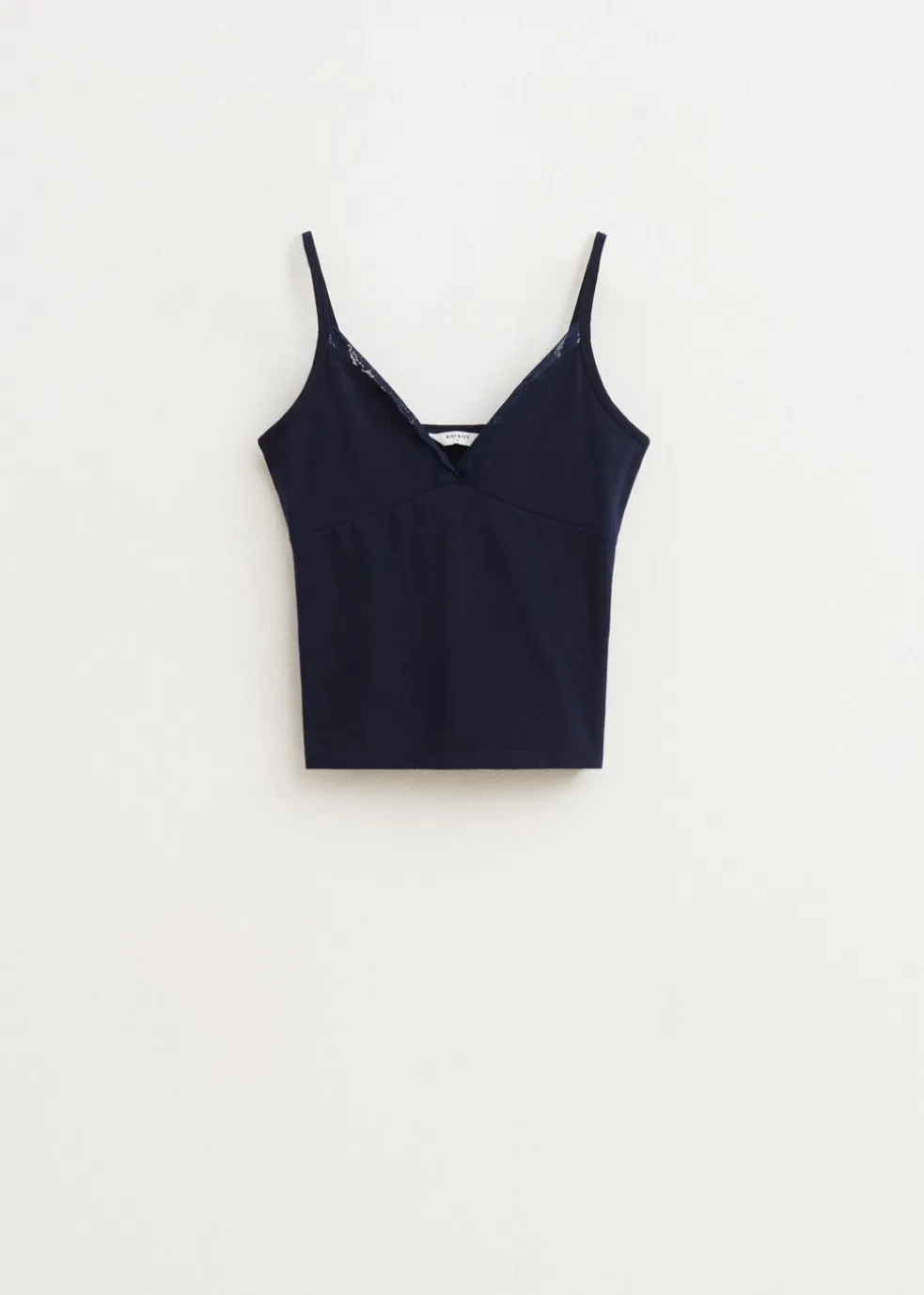 V-hals singlet met kant